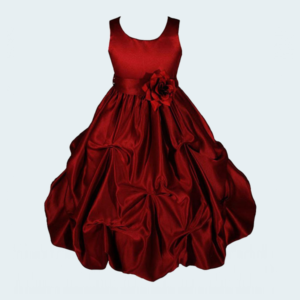 Red sleeveless dress with embroidered cocktail